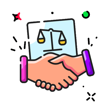 Handshake to seal a deal between businessmen animated illustration in GIF,  Lottie (JSON), AE