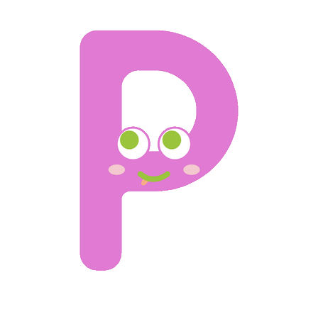 animated alphabet p