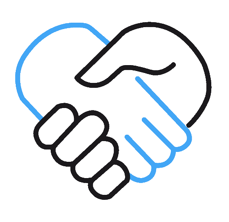 Handshake to seal a deal between businessmen animated illustration in GIF,  Lottie (JSON), AE